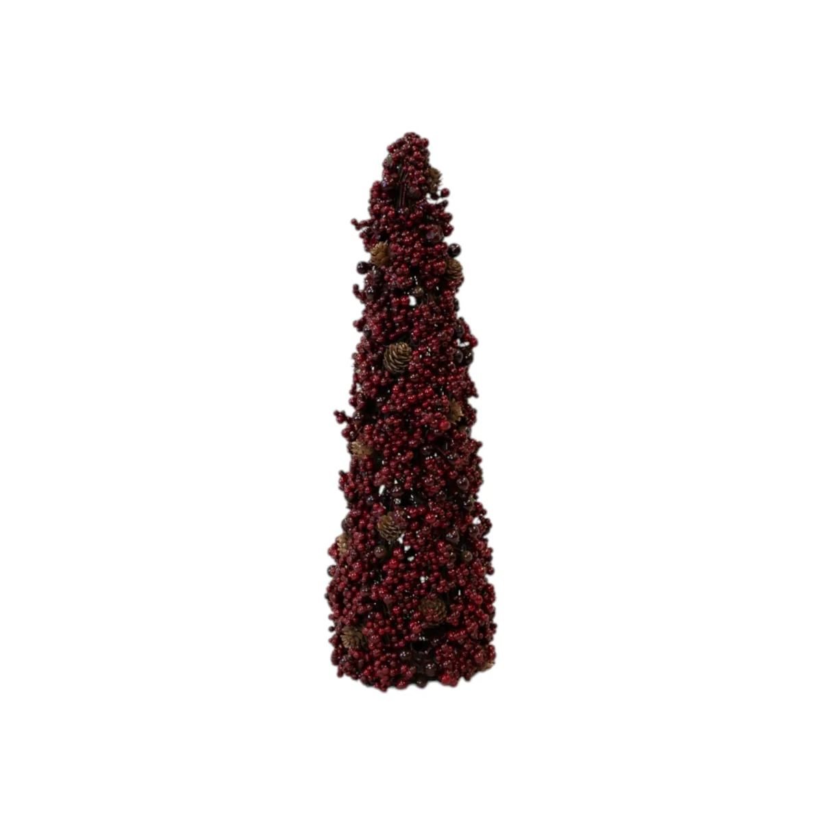 Luxury Burgundy Berry and Mini Pinecone Tree - Burgundy