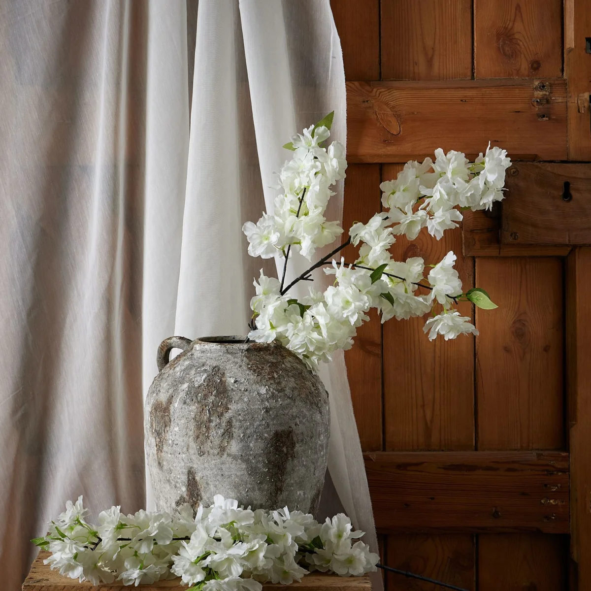 Hill Interiors Cherry Blossom Artificial Flower - White – image 2