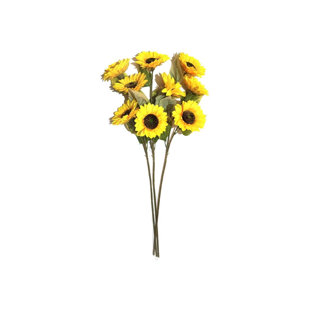 Pack of 3 Artificial Giant Sunflower Sprays - Yellow – image 1