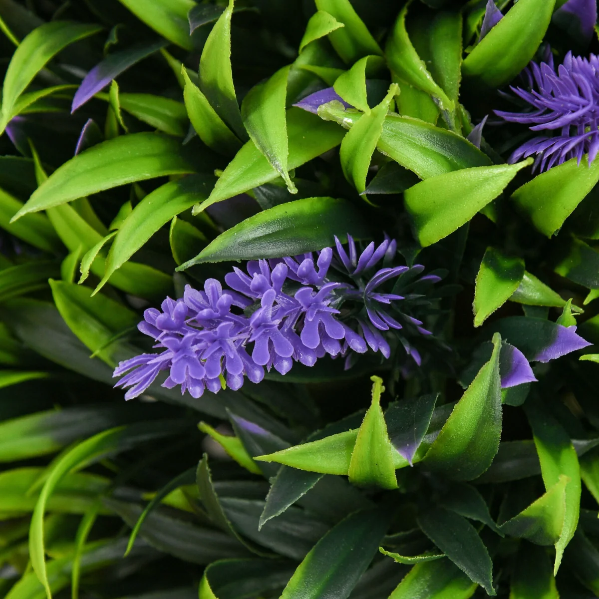 2 Pack Outdoor Artificial Plant Tree with Lavender Flower - Green – image 9