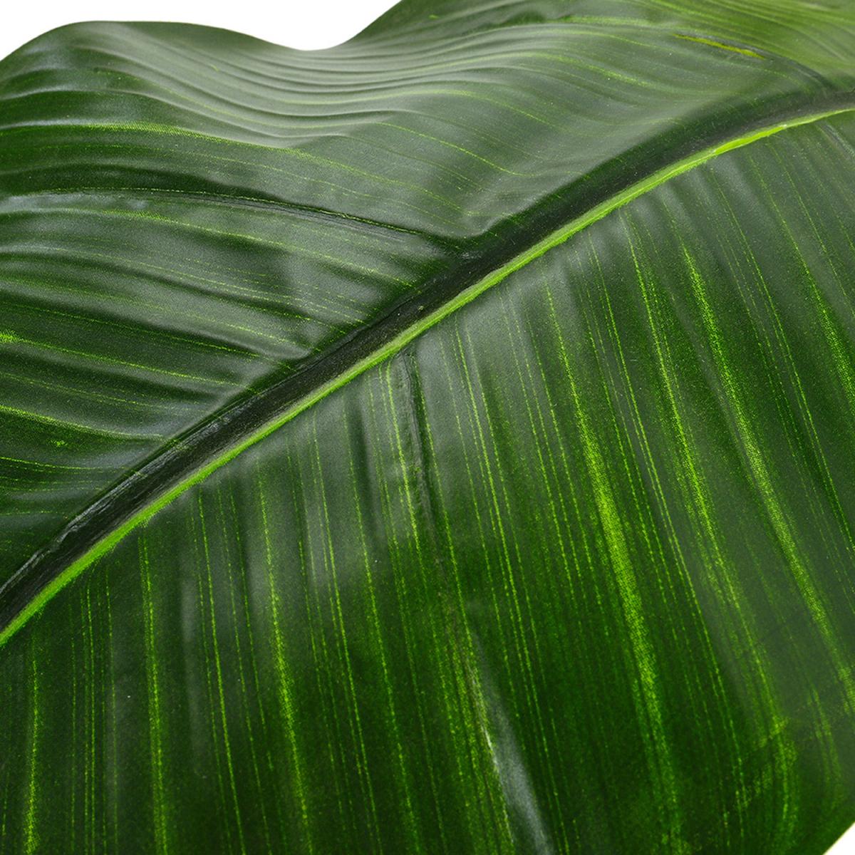 Realistic Banana Artificial Tree 3 Trunk in Black Planter - Green – image 7