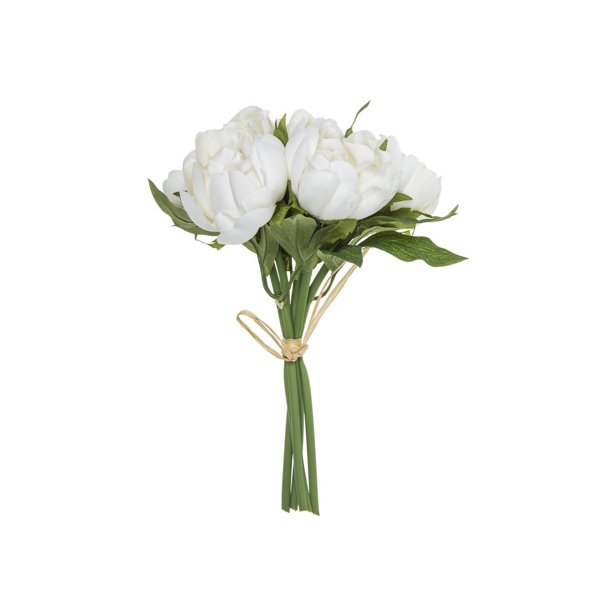 Five Peony Bouquet - White