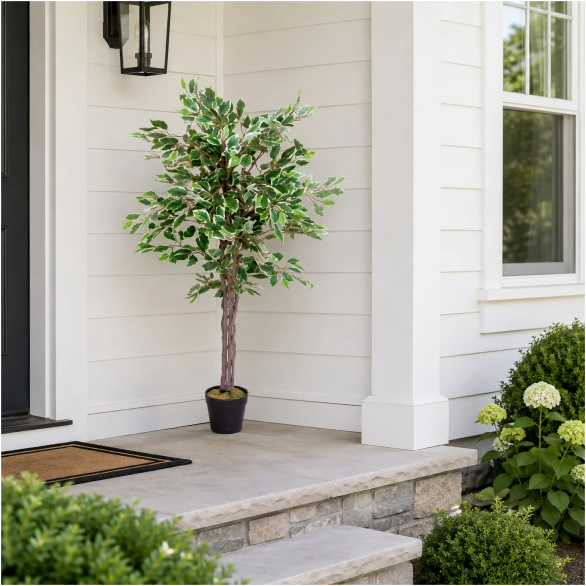 Artificial Tree 130cm Realistic Green Potted Plant - Green – image 2