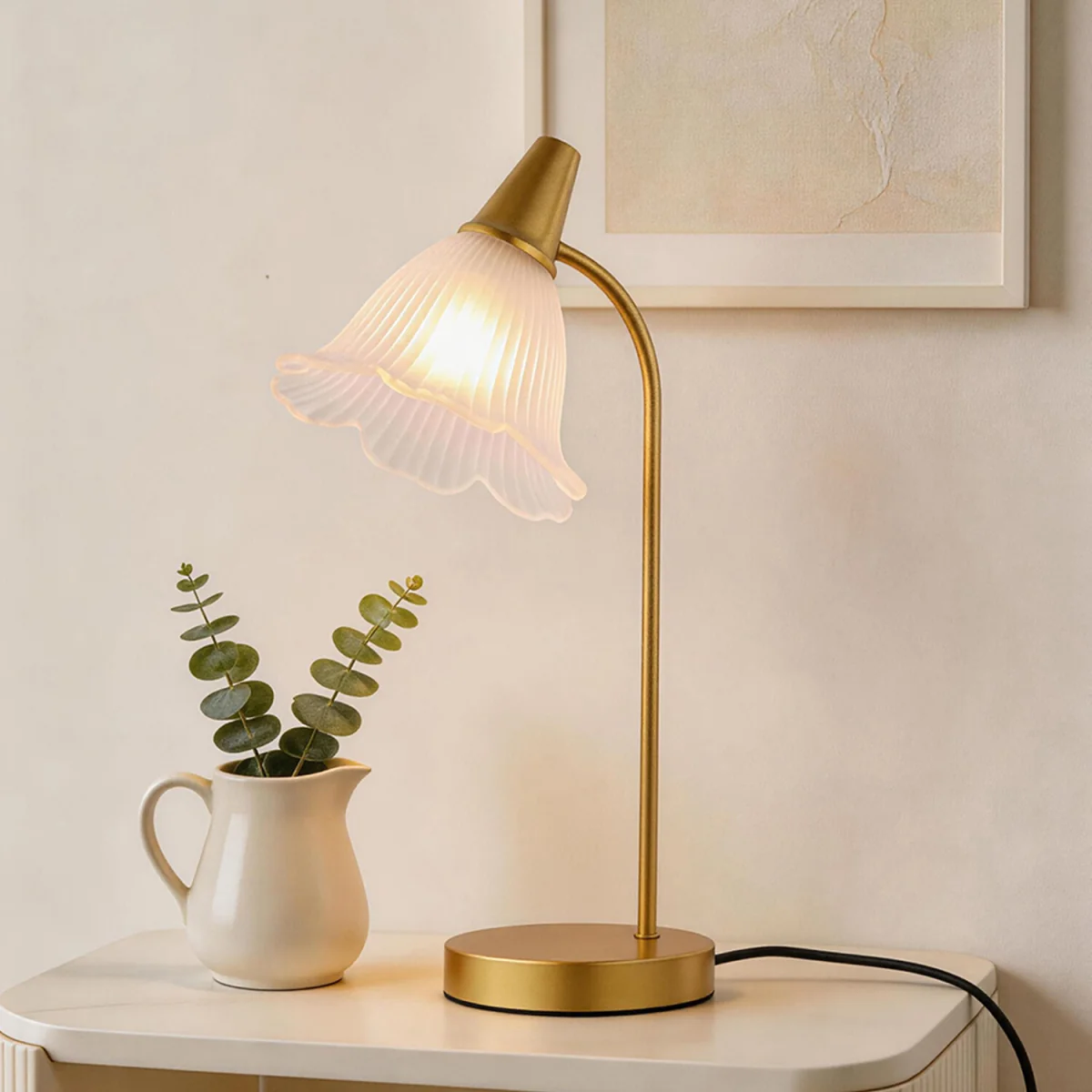 Chloe Flower Table Lamp - Gold – image 1