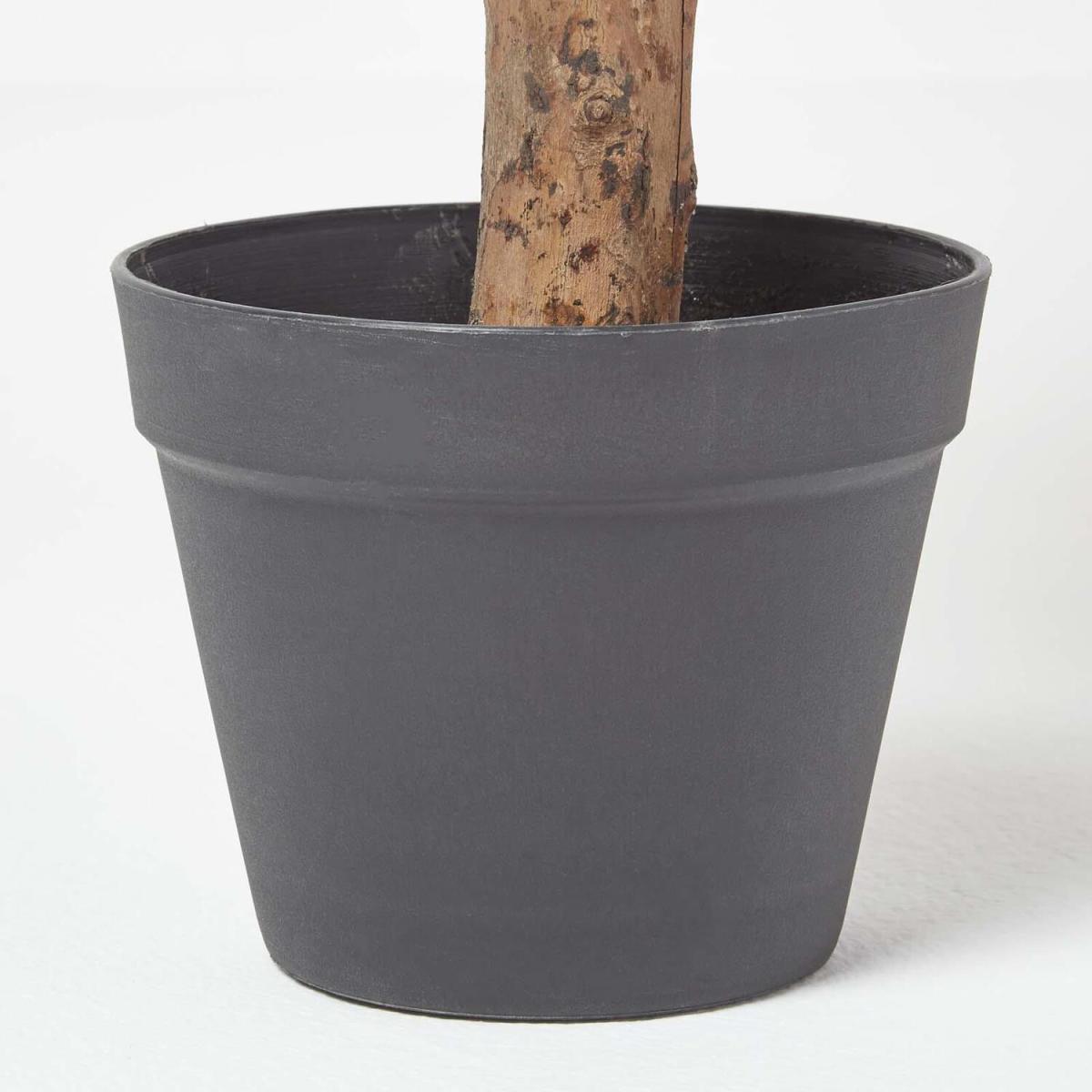 Homescapes Cream Artificial Peony Tree in Black Pot, 100 cm Tall - Cream – image 3