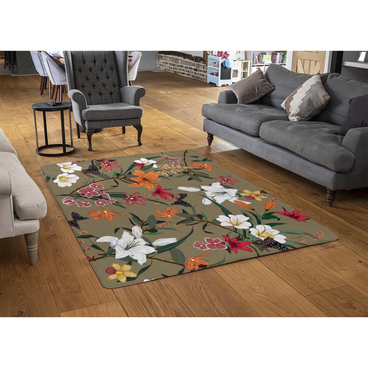Selection Of Flowers Rug - Brown / 230cm – image 3