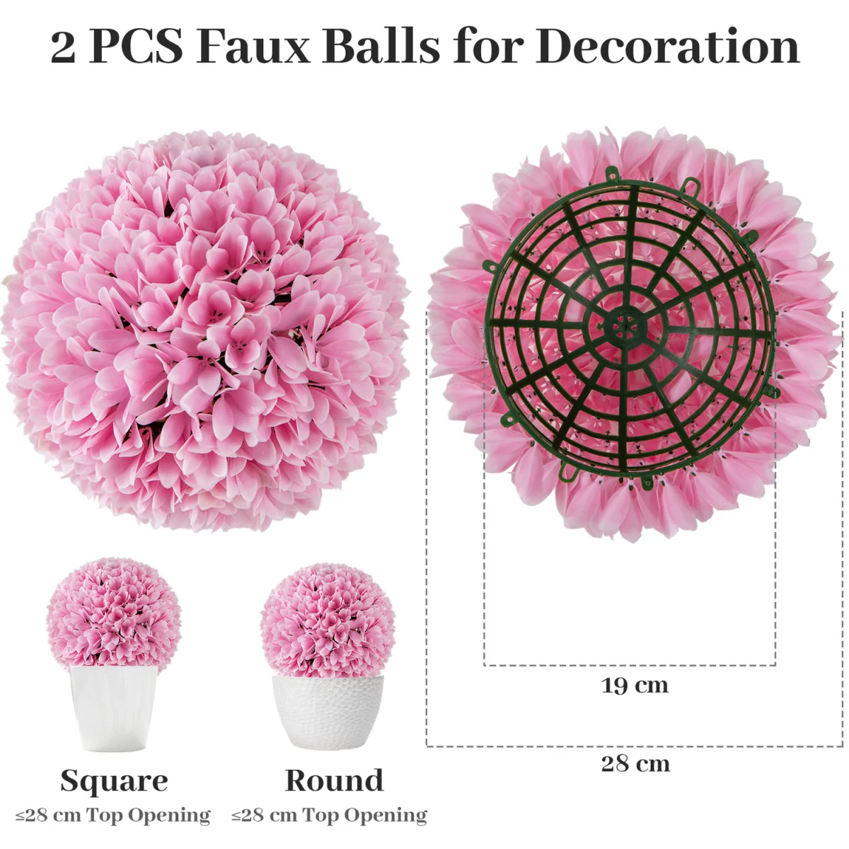 2 PCS Artificial Plant Topiary Balls - Green – image 9