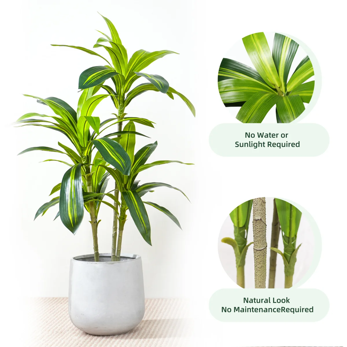 Artificial Plant Agave Tree Indoor House plant 100cm - Green – image 3