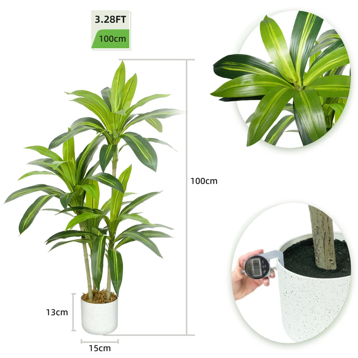 Artificial Plant Agave Tree Indoor House plant 100cm - Green – image 6