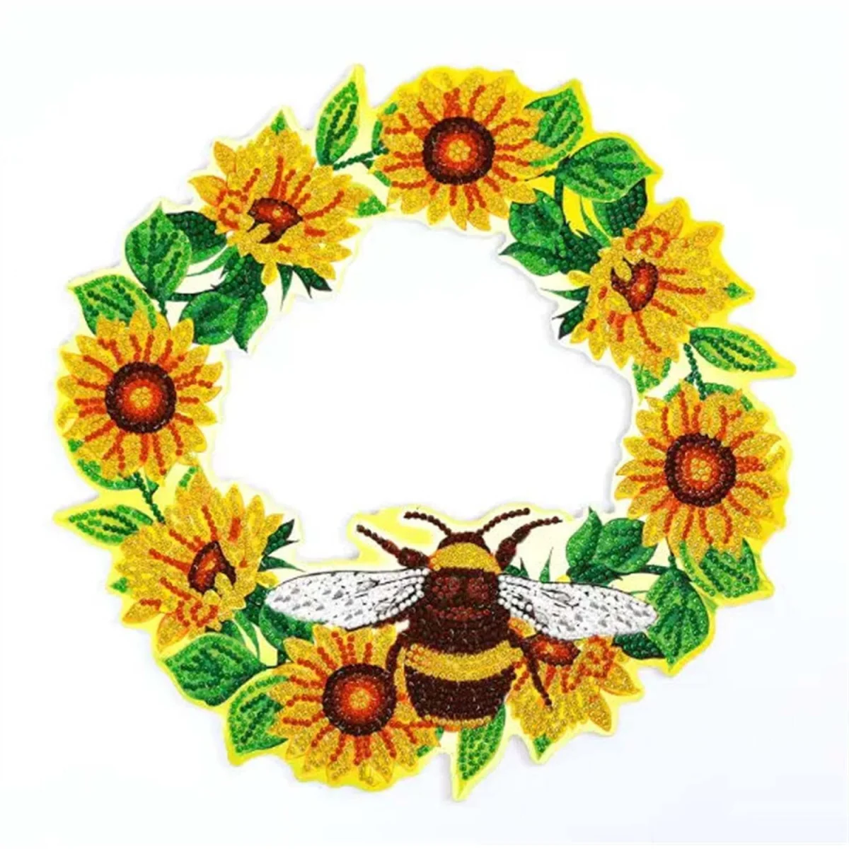 Sunflower and Bee Wreath Diamond Art Kit - Multi – image 2