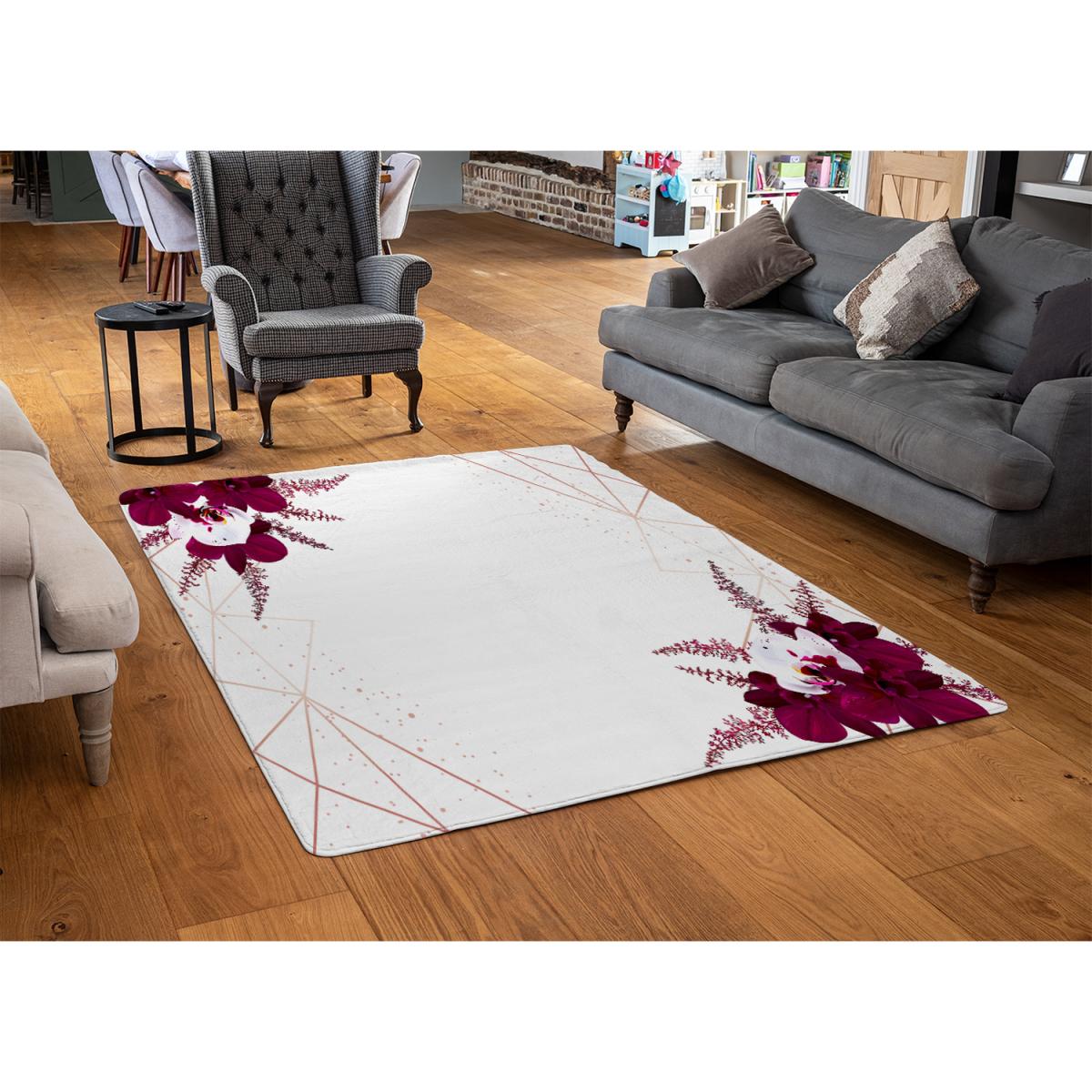 Geometrics  Flowers Rug - Red / 110cm – image 2