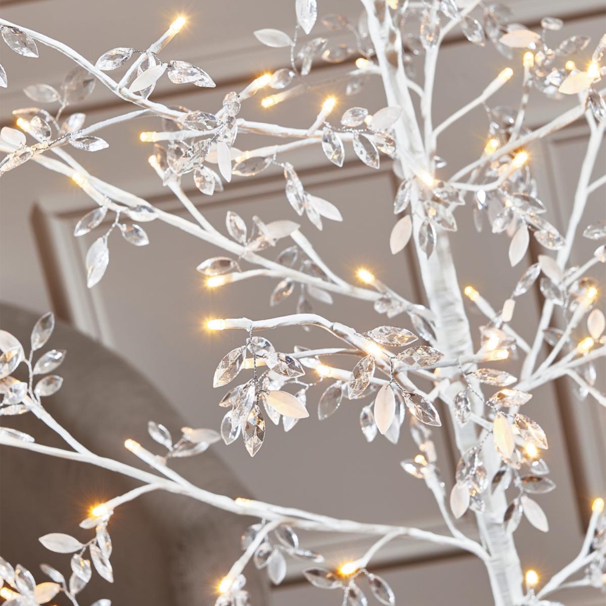 Jewelled Frosted Leaf Tree - White – image 2