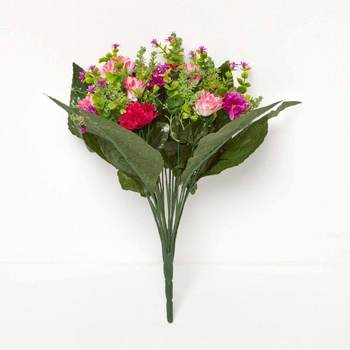 Homescapes Multi Colour Artificial Chrysanthemum Flower Bouquet Arrangement - Pink – image 2