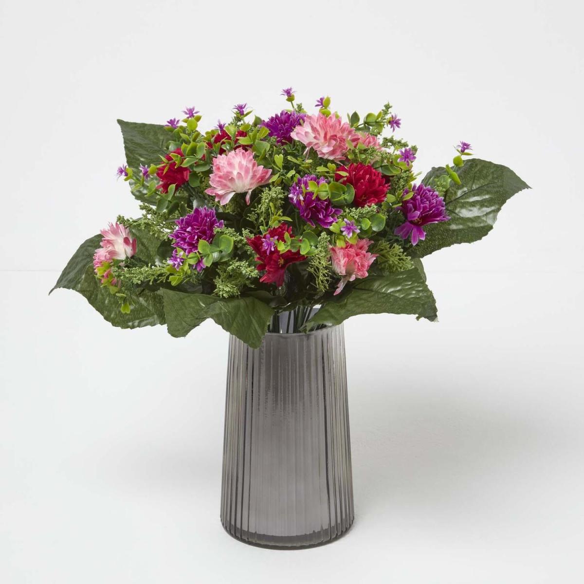 Homescapes Multi Colour Artificial Chrysanthemum Flower Bouquet Arrangement - Pink – image 4