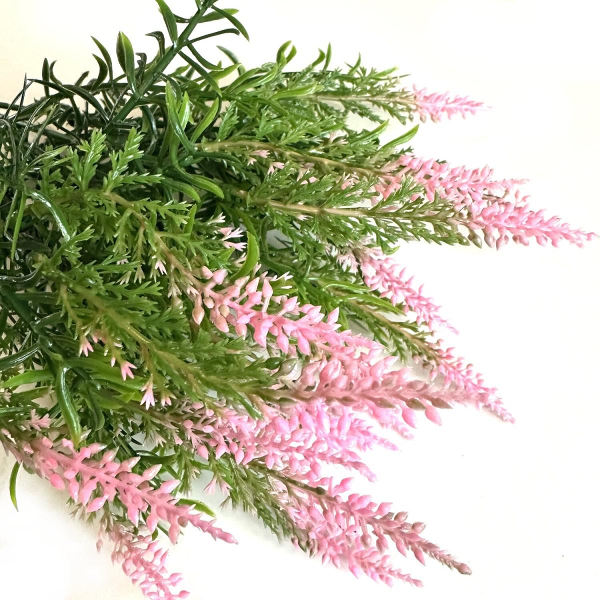 Artificial Heather Bush Plants - Light Pink – image 2