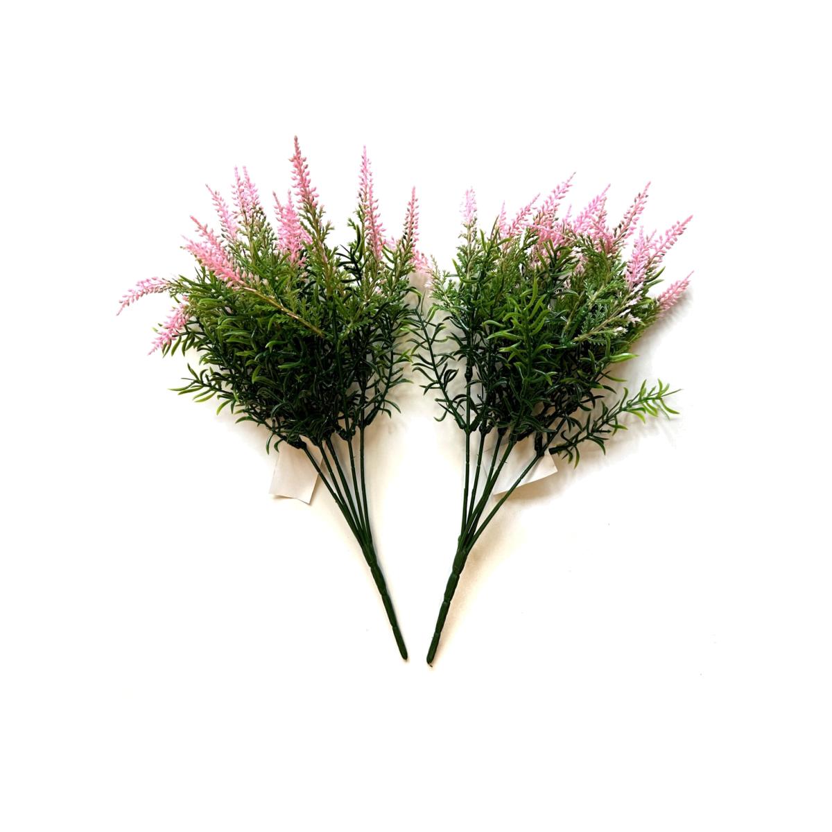 Artificial Heather Bush Plants - Light Pink – image 1