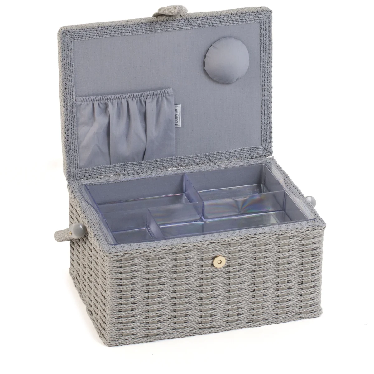 HG Sewing Box Embroidered Lid   - Natural / Wildflowers – image 2