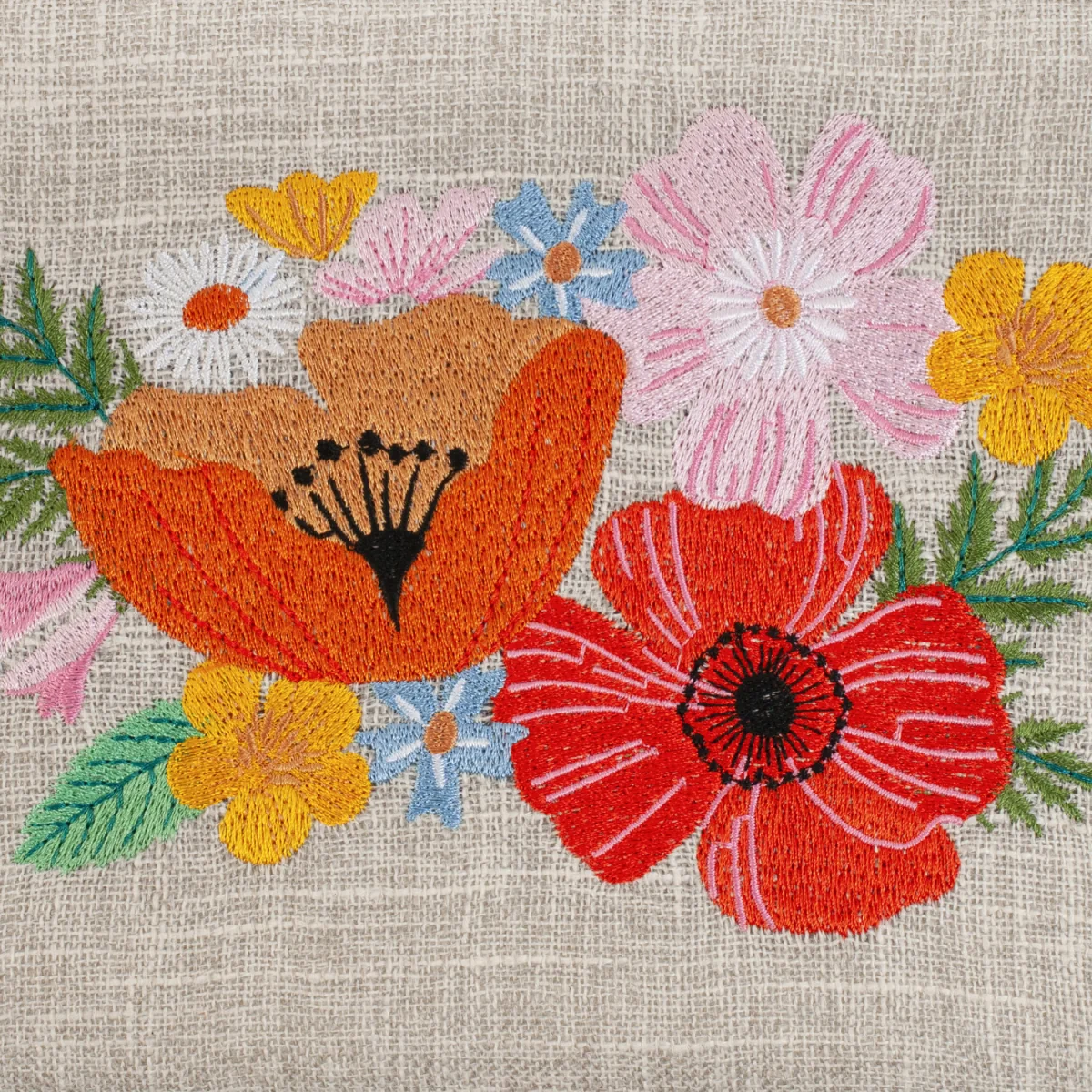 HG Sewing Box Embroidered Lid   - Natural / Wildflowers – image 3