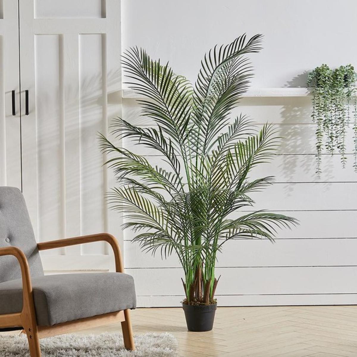 Artificial Tall Potted Palm Tree Indoor Outdoor Decor - Green