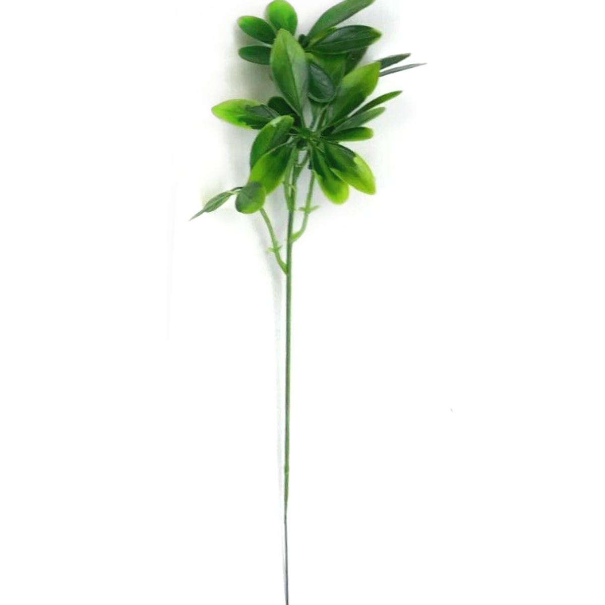 6 Faux Leaf Sprays Picks Green Plastic Foliage Choisya - Green – image 2