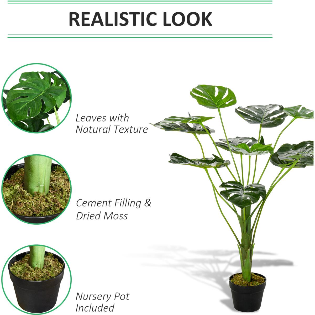 Artificial Monstera Plant - Green – image 3