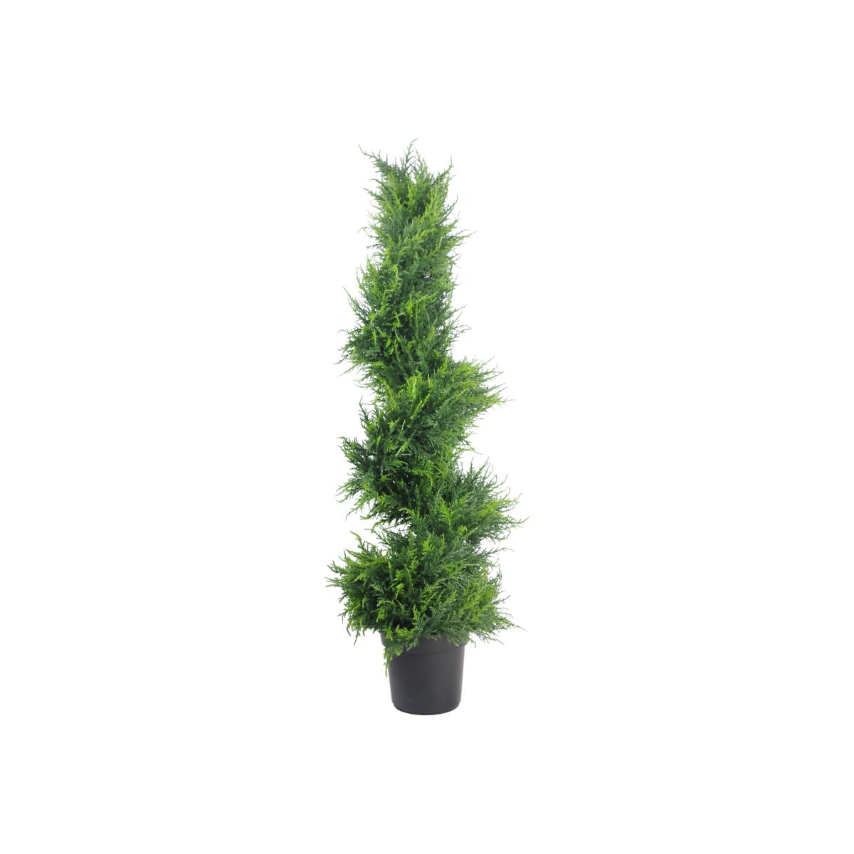 Premium Artificial Spiral Cypress Topiary Tree - Green