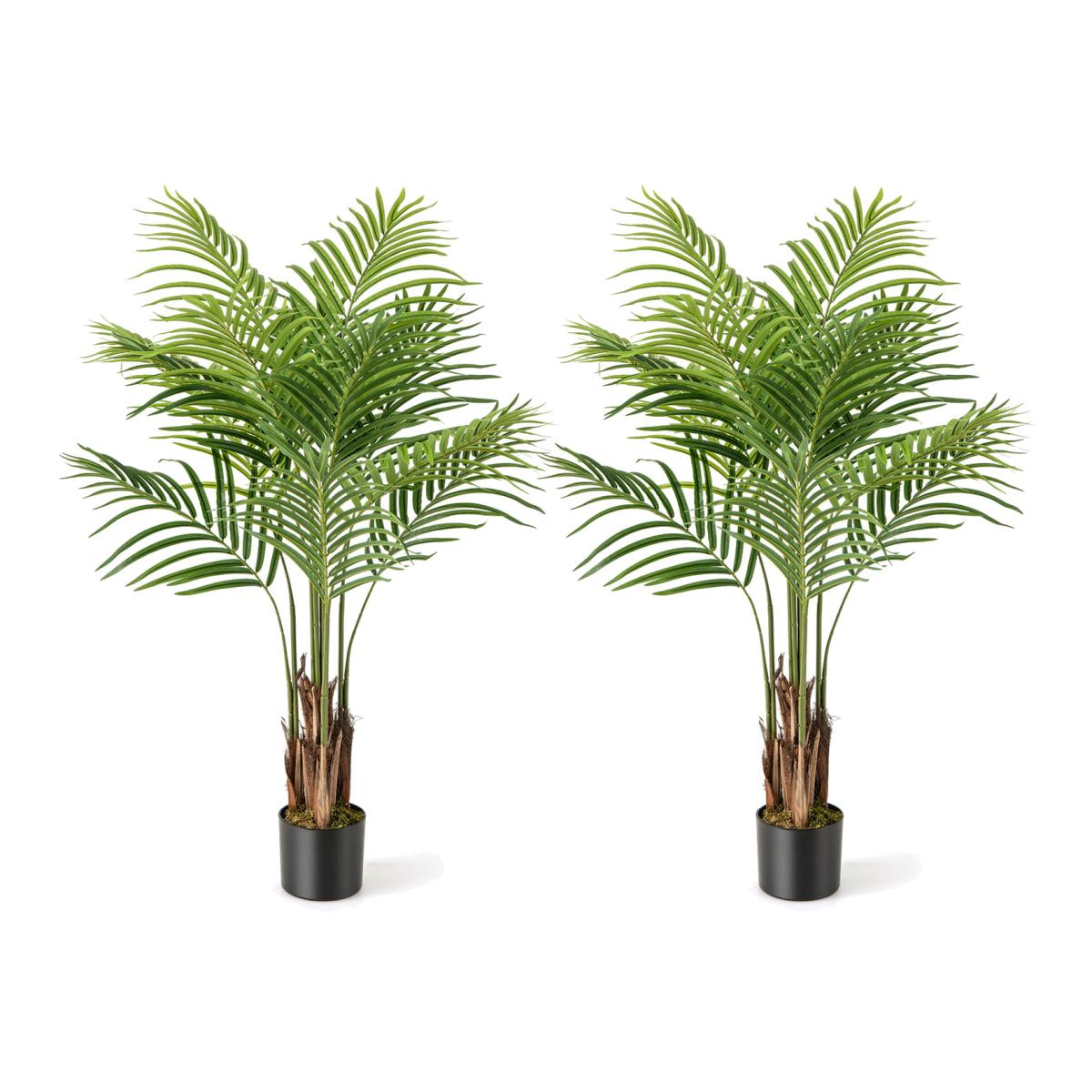 Set of 2 Tall Artificial Palm Paradise Plant - Green