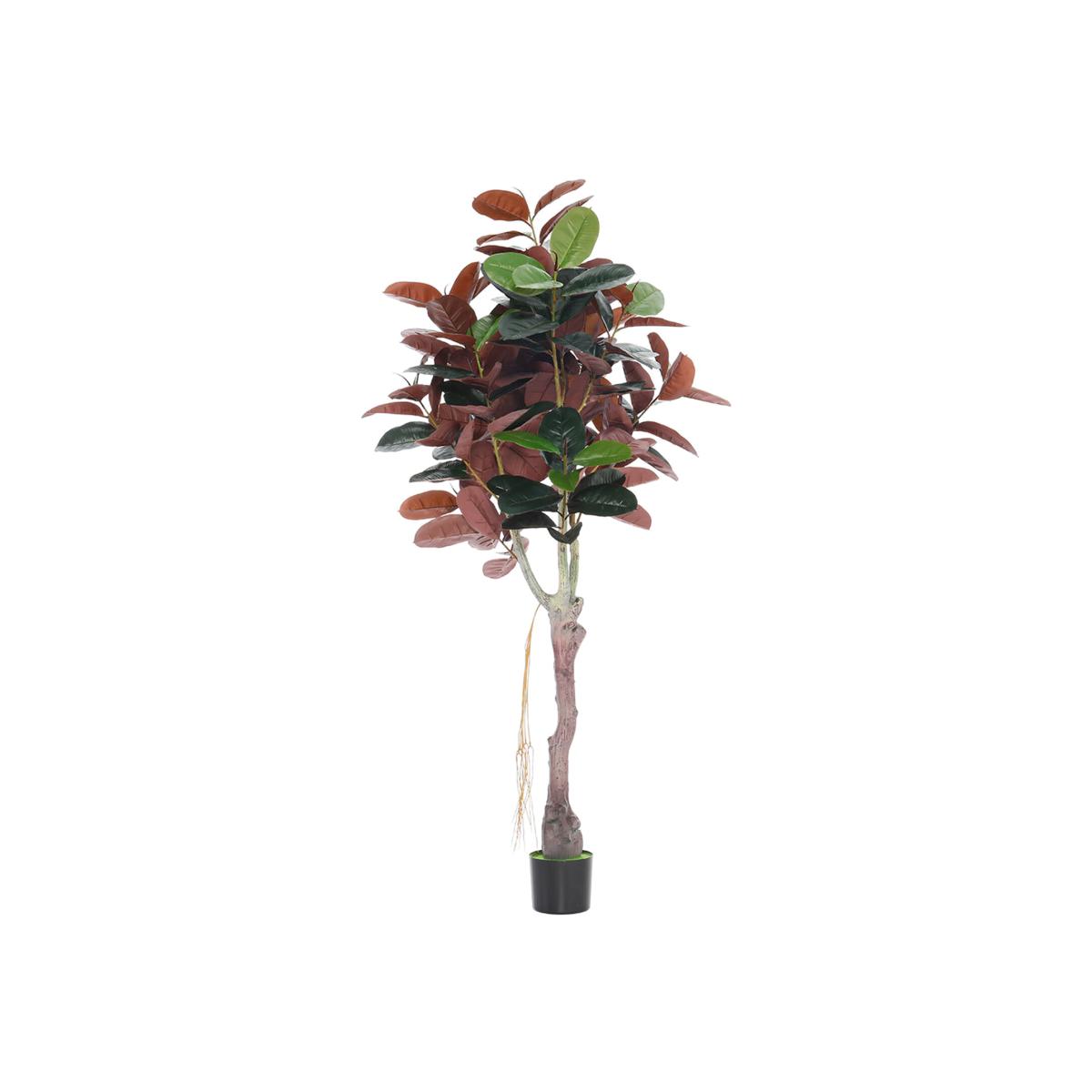 Artificial Rubber Tree Plant Large Greenery Home Decor - Green – image 1