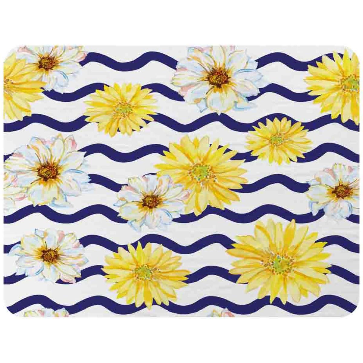 Bright Yellow Flowers Zig Zags Blanket - Yellow – image 2