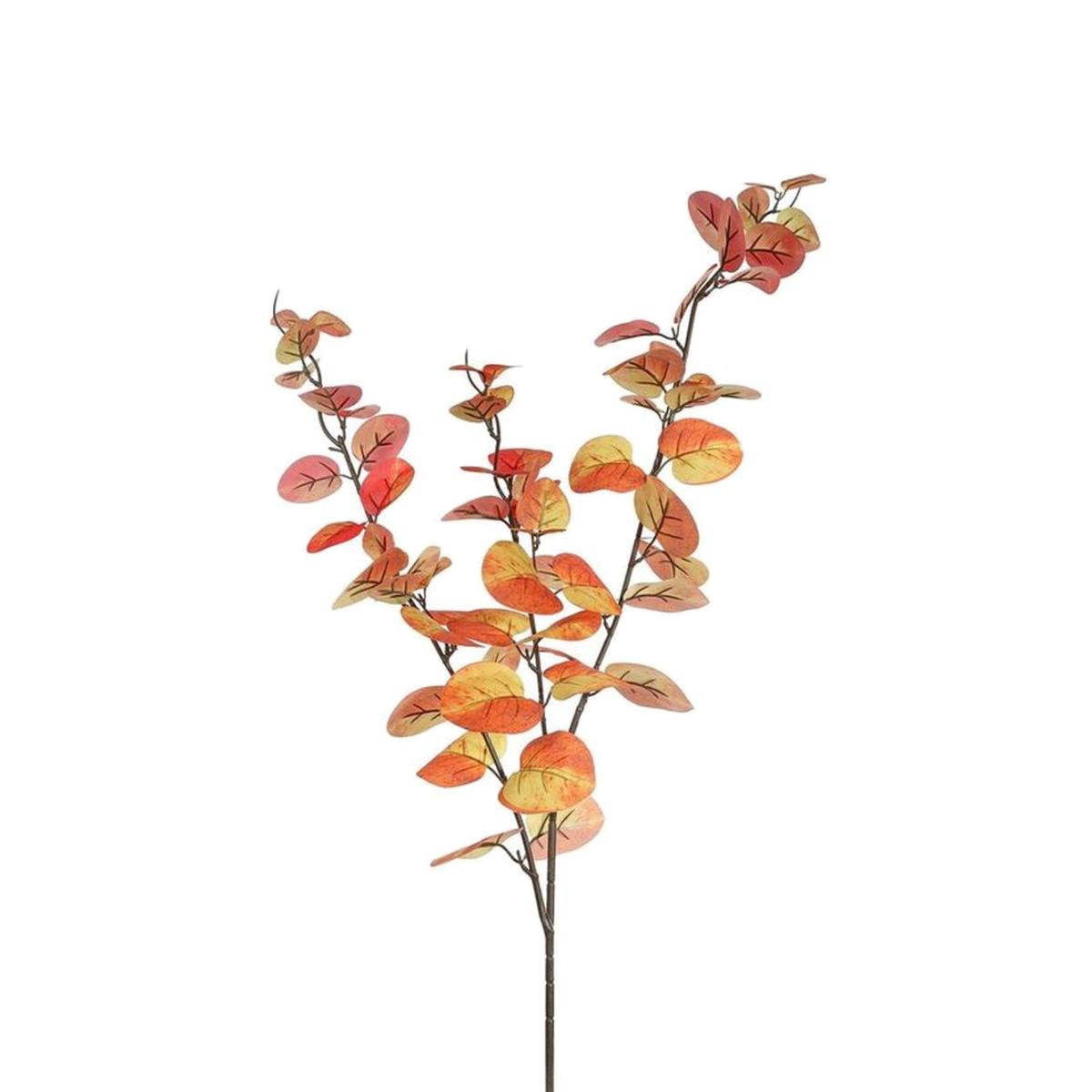 Artificial Eucalyptus Foliage Stem 100cm - Autumn Orange