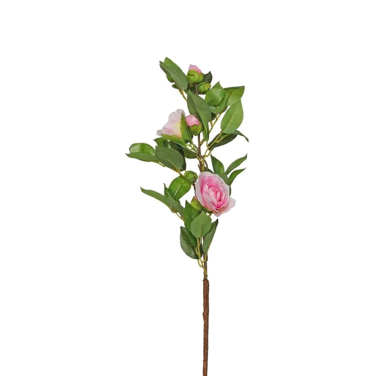 Artificial Camellia Spray 58cm - Pink