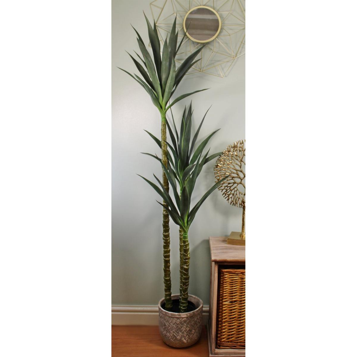 Artificial Triple Trunk Yucca Tree - Green – image 2