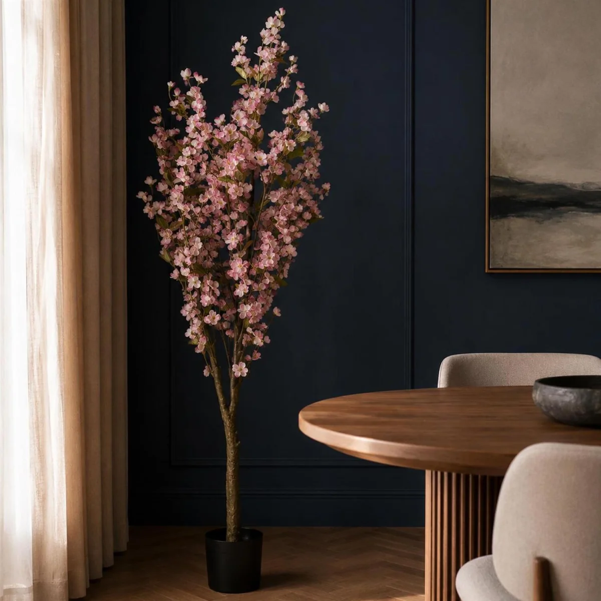 180cm Artificial Pink Cherry Tree Premium - Light Pink Flowering Tree – image 1