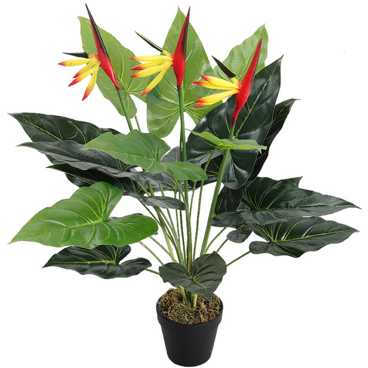 75cm Artificial Potted Bird of Paradise Palm Tree - Green – image 2