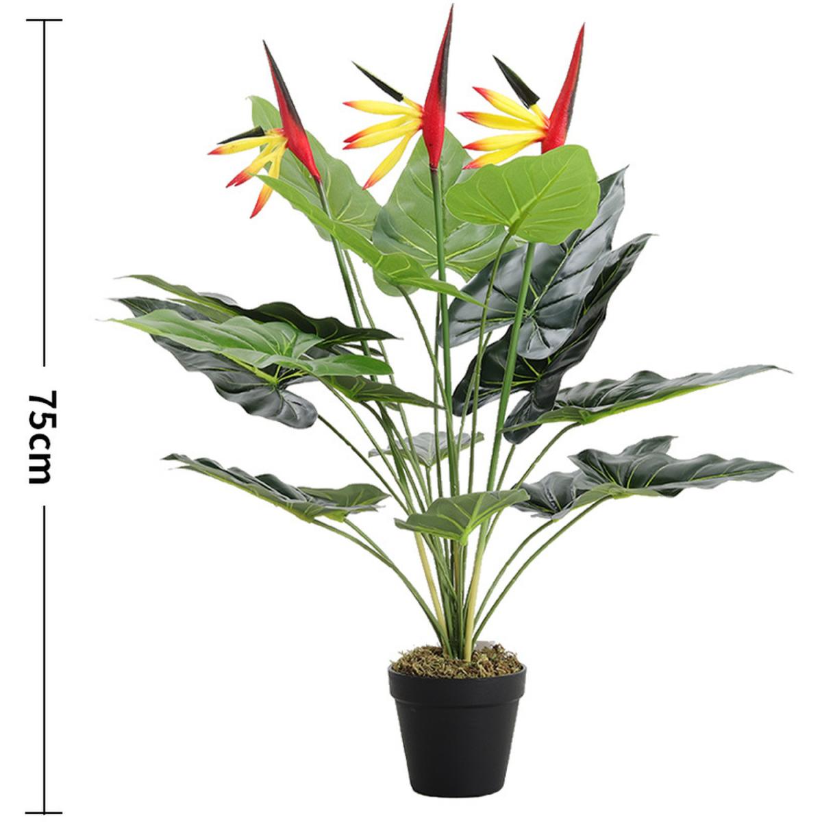 75cm Artificial Potted Bird of Paradise Palm Tree - Green – image 5