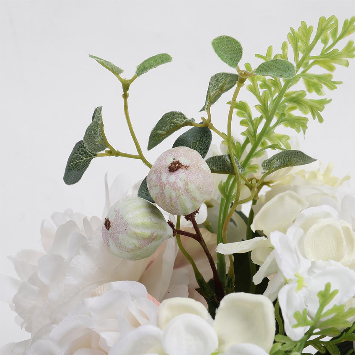 Artificial Fake Bonsai Flower Plant With Flowerpot Garden Wedding Desktop Decor - White Green / 20cm / 32cm – image 3