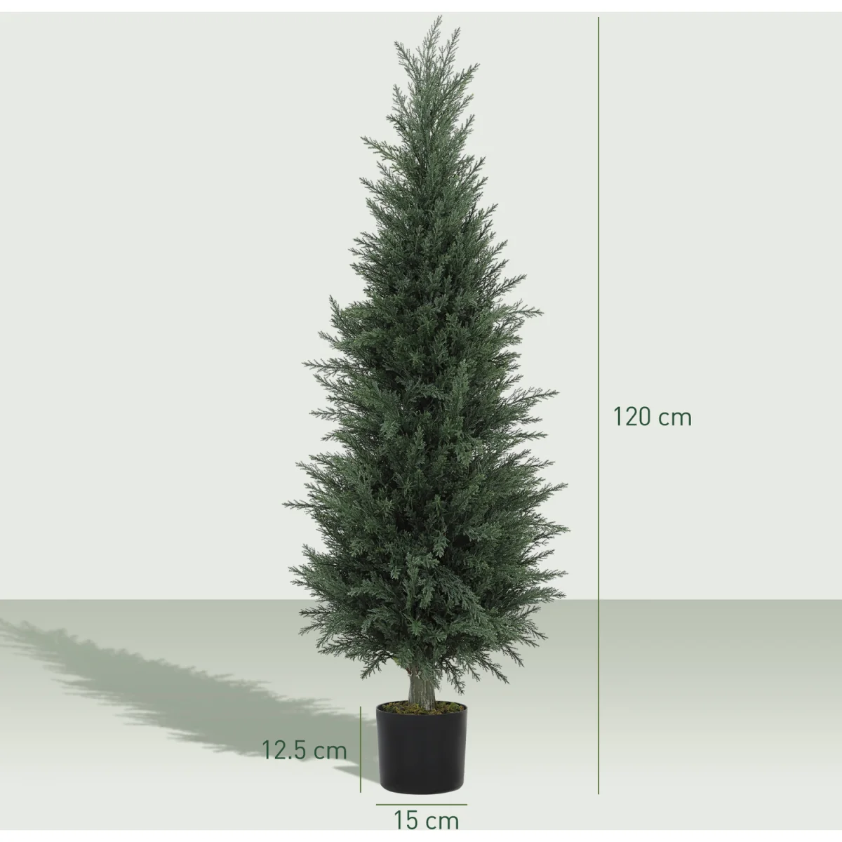 HOMCOM Set of 2 Decorative Artificial Plant - Green / 75600 – image 7