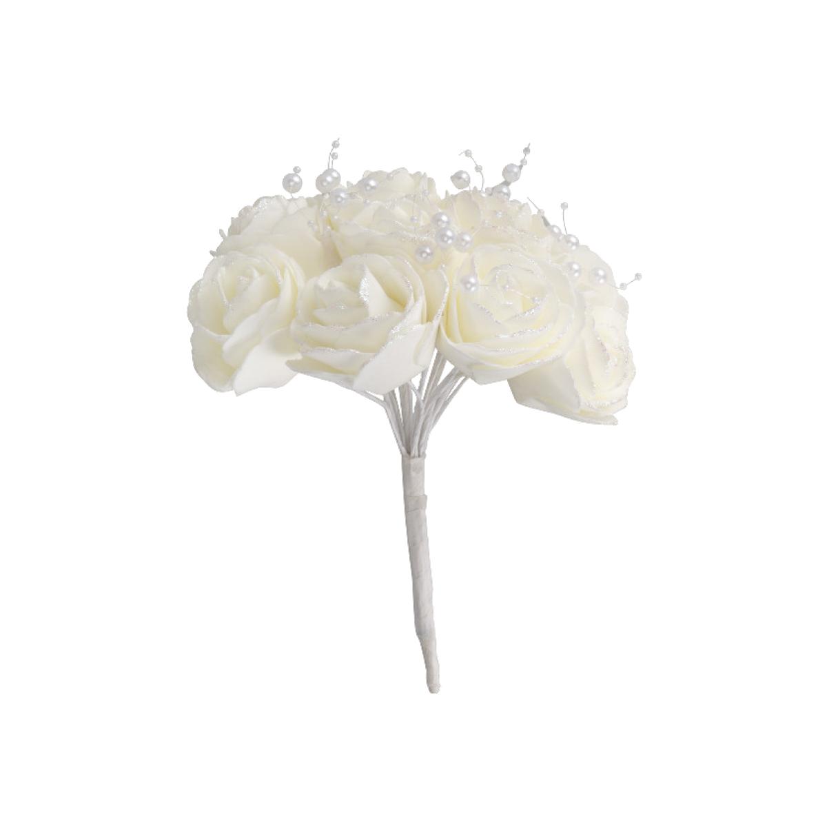 Sparkly Rose with Pearls Bouquet - Ivroy
