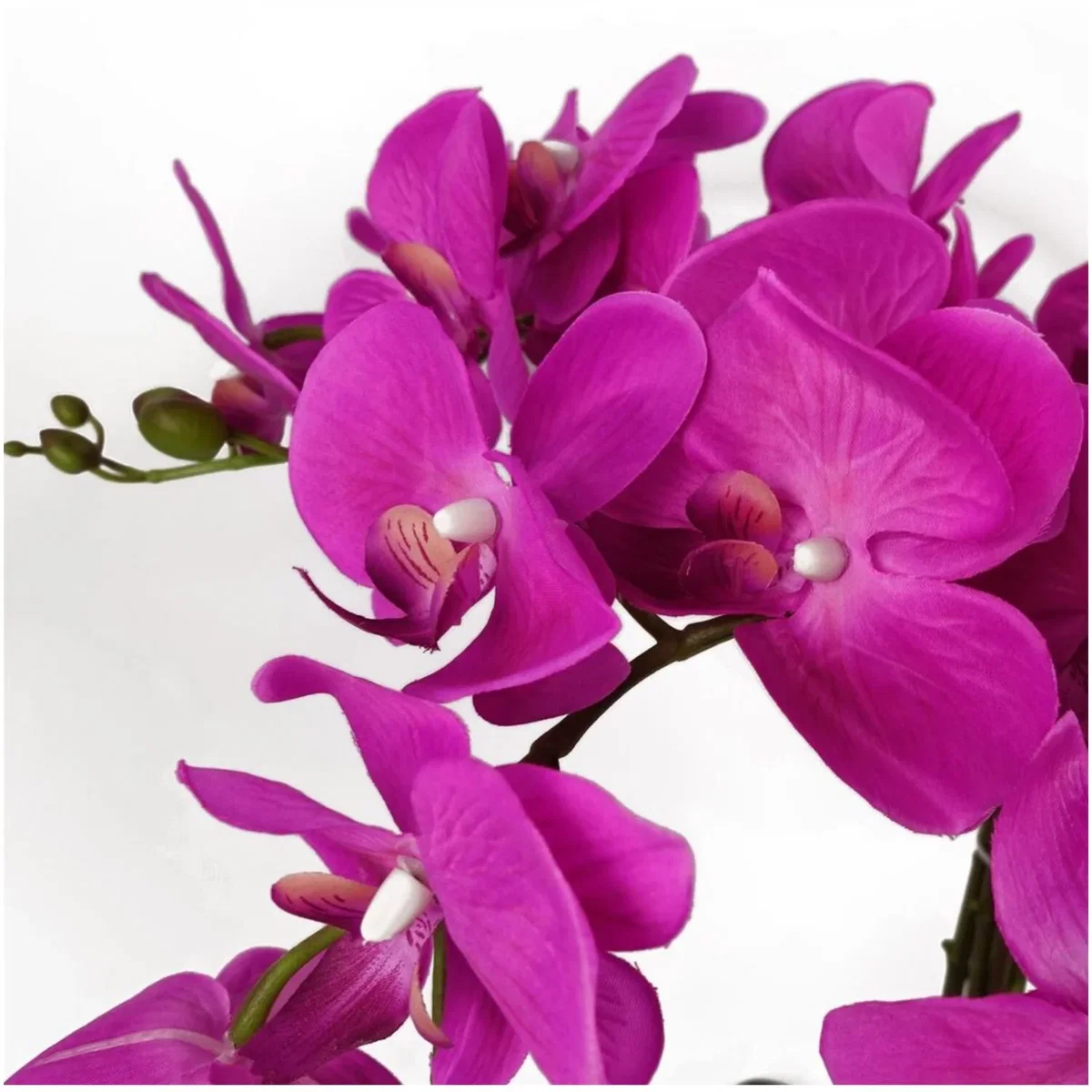 Dyzi 85cm Artificial Bush Orchid with Dark Pink Flowers - Pink – image 2