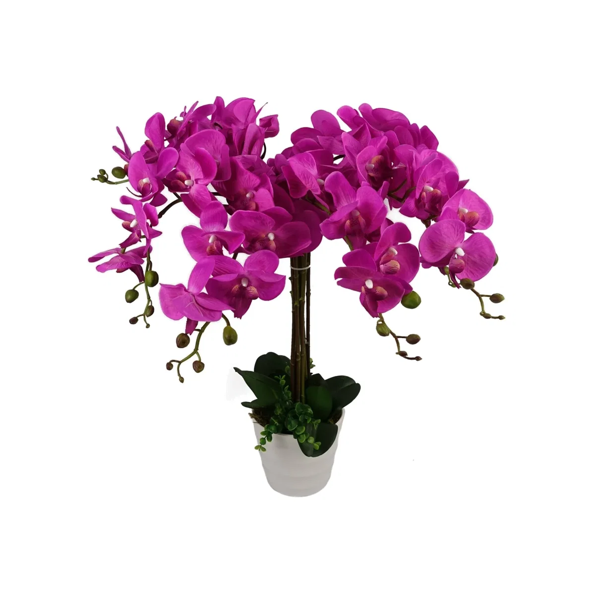 Dyzi 85cm Artificial Bush Orchid with Dark Pink Flowers - Pink – image 1