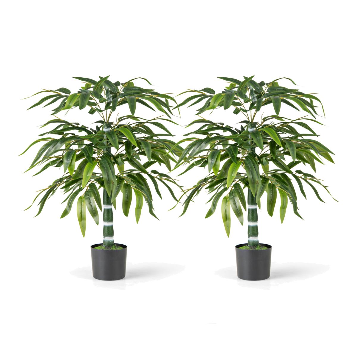 Artificial Bamboo Tree Set of 2 - Green