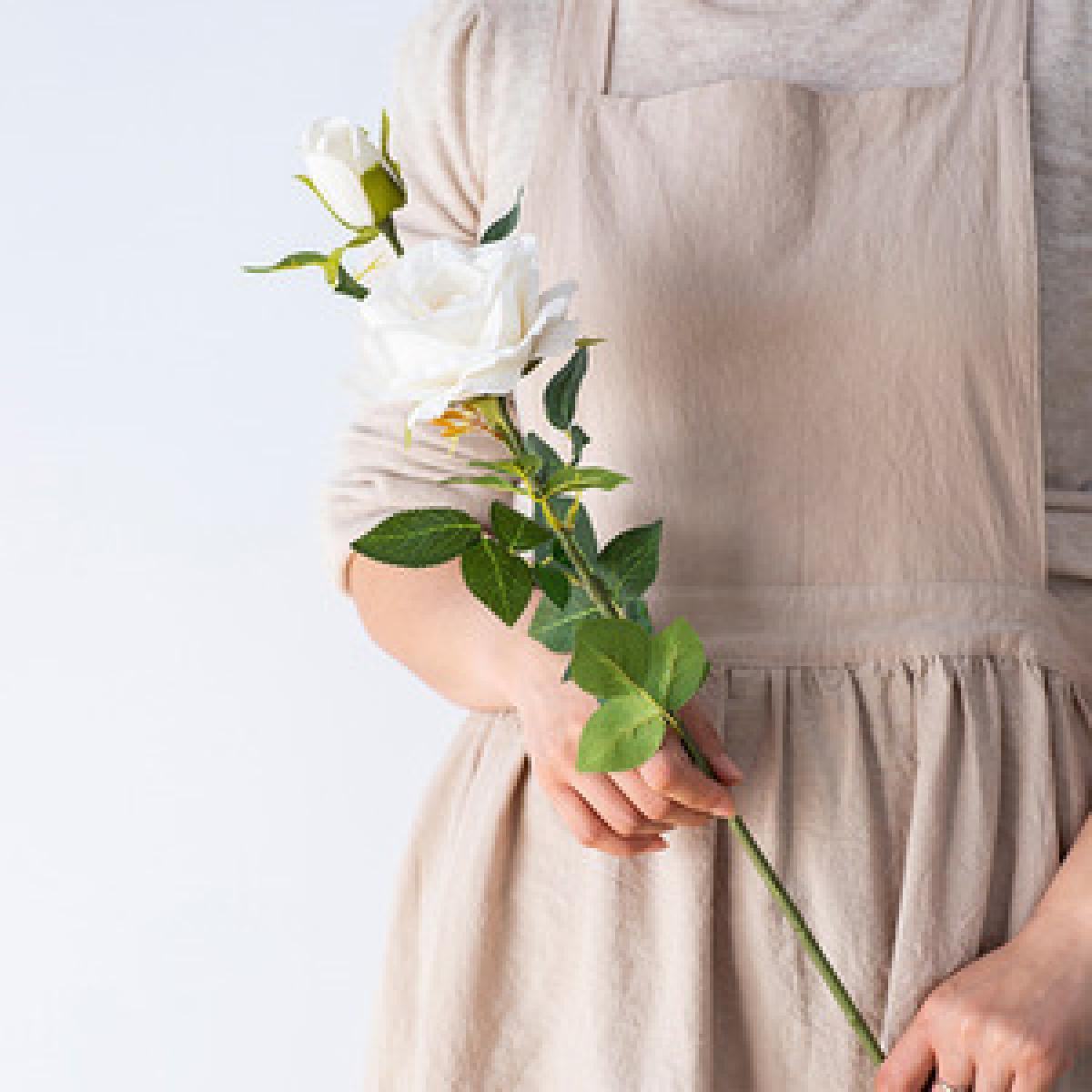 Elegant Natural Touch Rose Stem - Purple – image 3