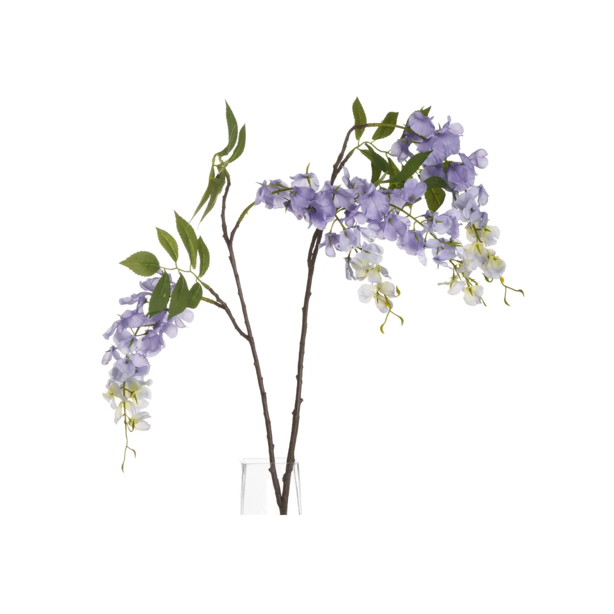 Lilac Wisteria Artificial Flower Stem - White – image 1