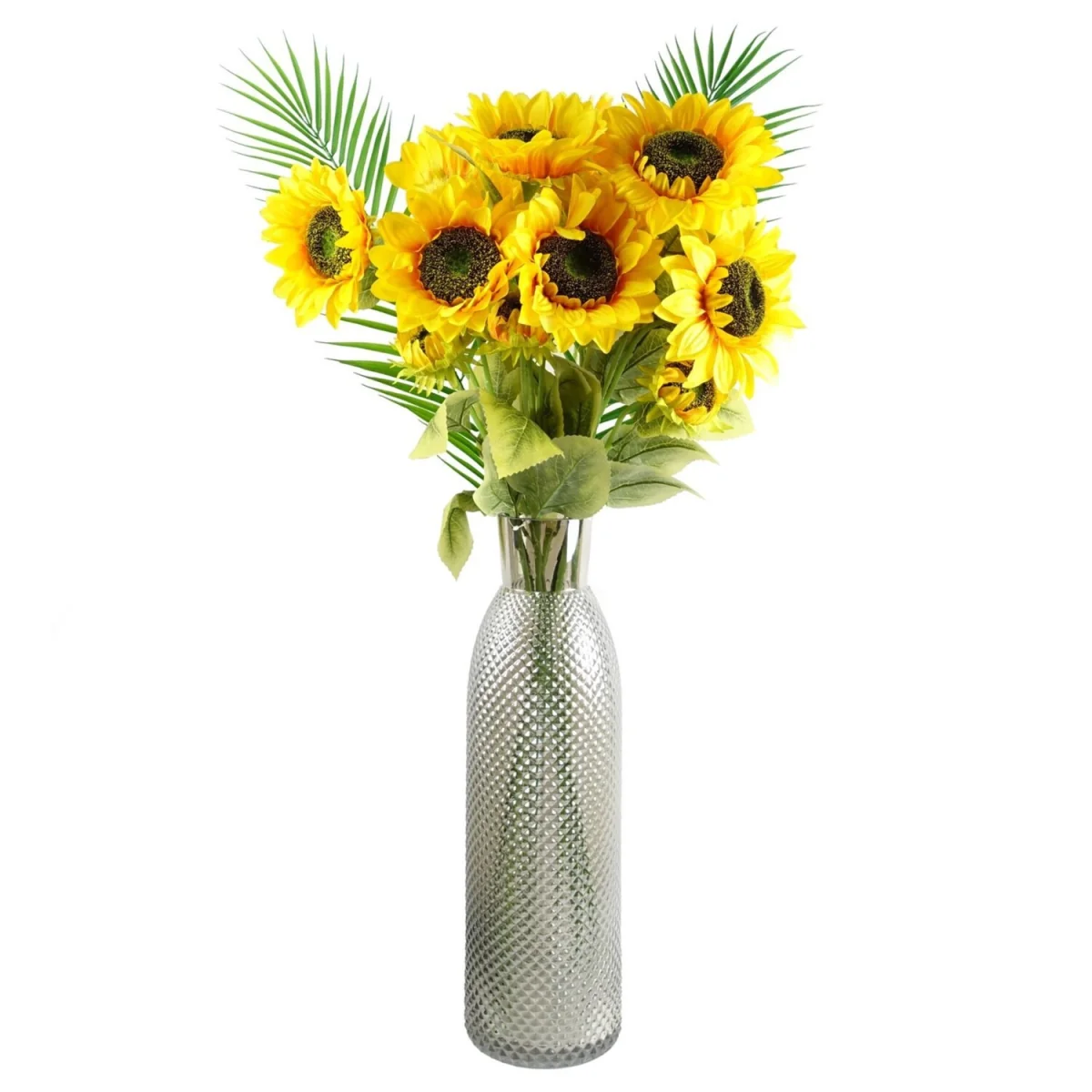 Artificial Sunflower Stem 88cm Floral Arrangement Decor - Yellow – image 3