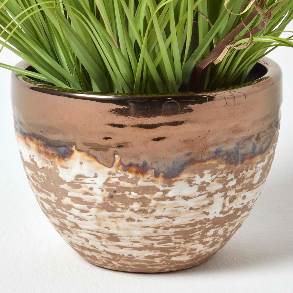 Homescapes Artificial Pink Lavender Plant in Metallic Ceramic Pot, 66 cm Tall - Purple – image 3