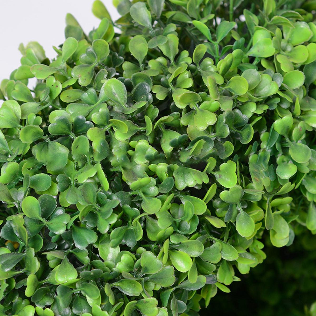 Artificial Boxwood Green Leaves Round Wreath - Green – image 2