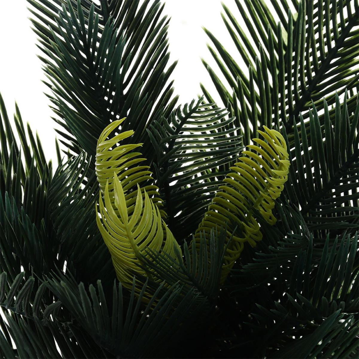 Artificial Triple Cycas Decorative Plant in Planter - Green – image 3
