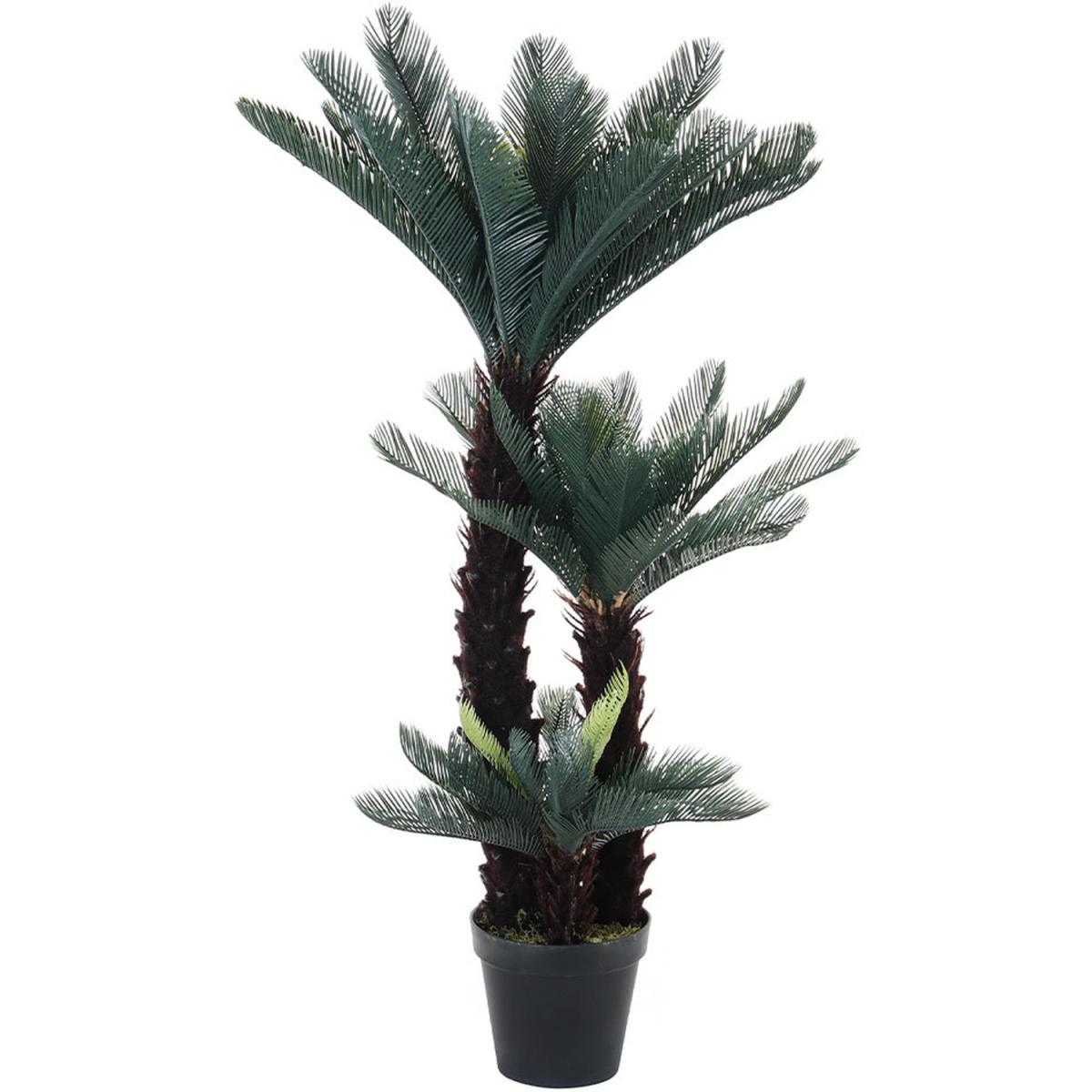 Artificial Triple Cycas Decorative Plant in Planter - Green – image 7