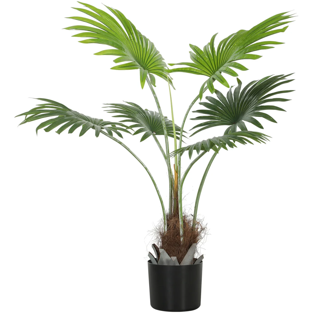 HOMCOM Artificial Plant with PEVA Leaves and Coconut Coir - Green / 94cm – image 9