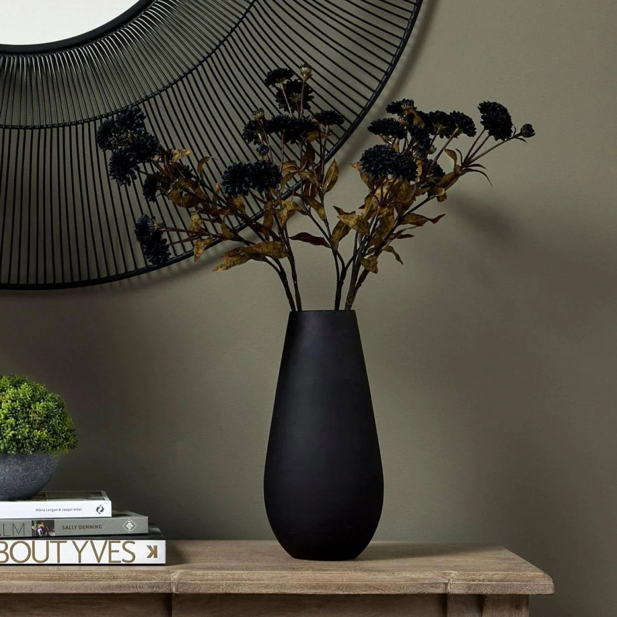 Hill Interiors Chrysanthemum Artificial Flower - Black – image 3